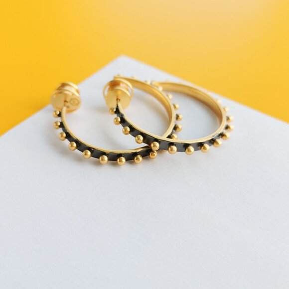 SoHo Gold Mixed Metal Hoop Earrings by Julie Vos - Picture 1 of 4